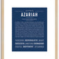 Azariah (male) | Name Art Print