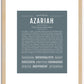 Azariah (male) | Name Art Print