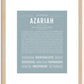 Azariah (male) | Name Art Print