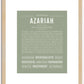 Azariah (male) | Name Art Print