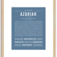 Azariah (male) | Name Art Print