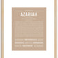 Azariah (male) | Name Art Print