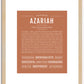 Azariah (male) | Name Art Print