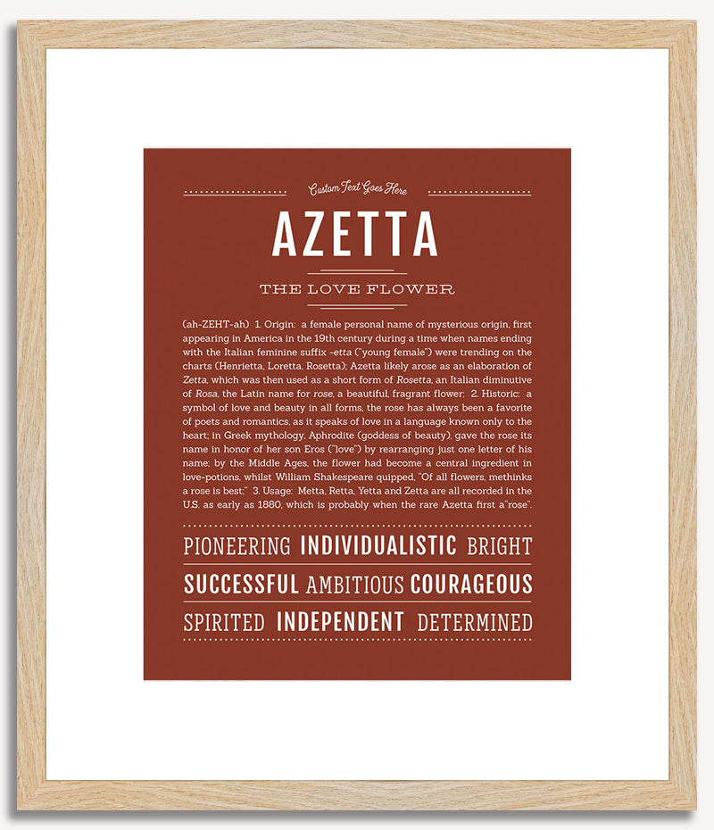 Azetta | Name Art Print