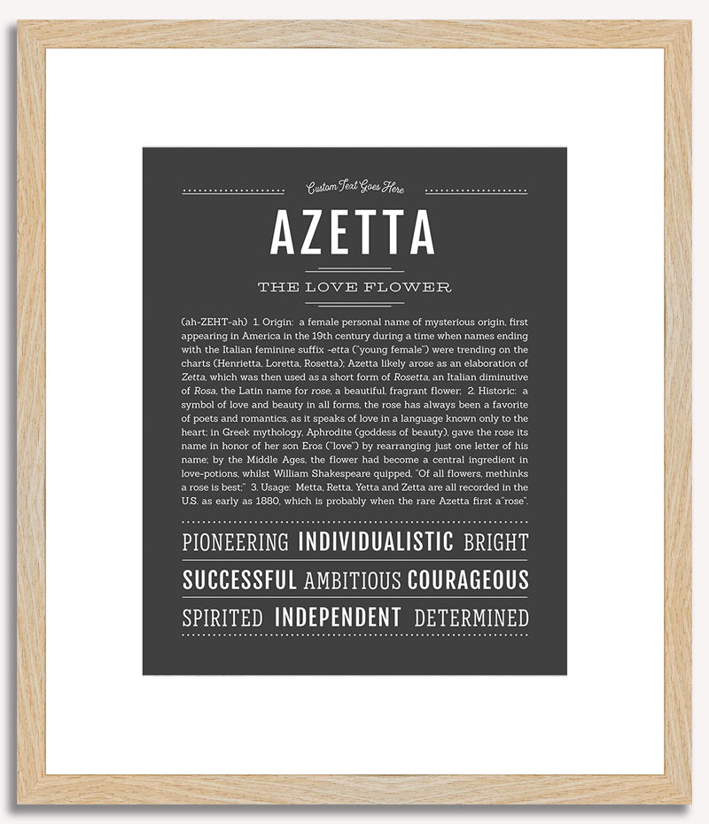 Azetta | Name Art Print