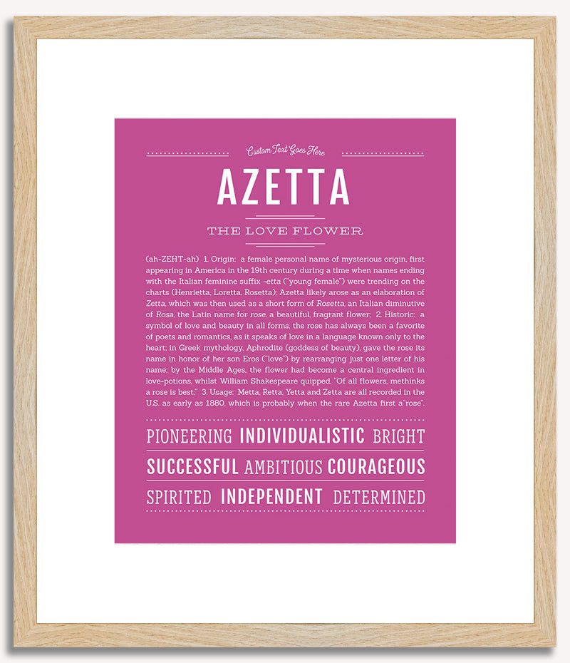 Azetta | Name Art Print