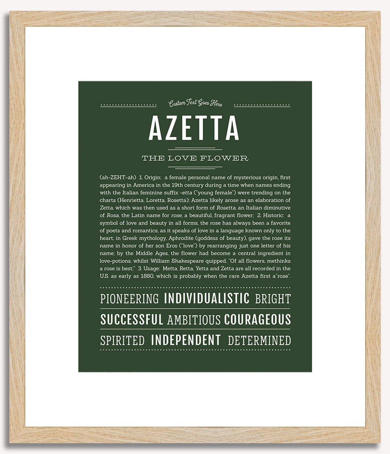 Azetta | Name Art Print