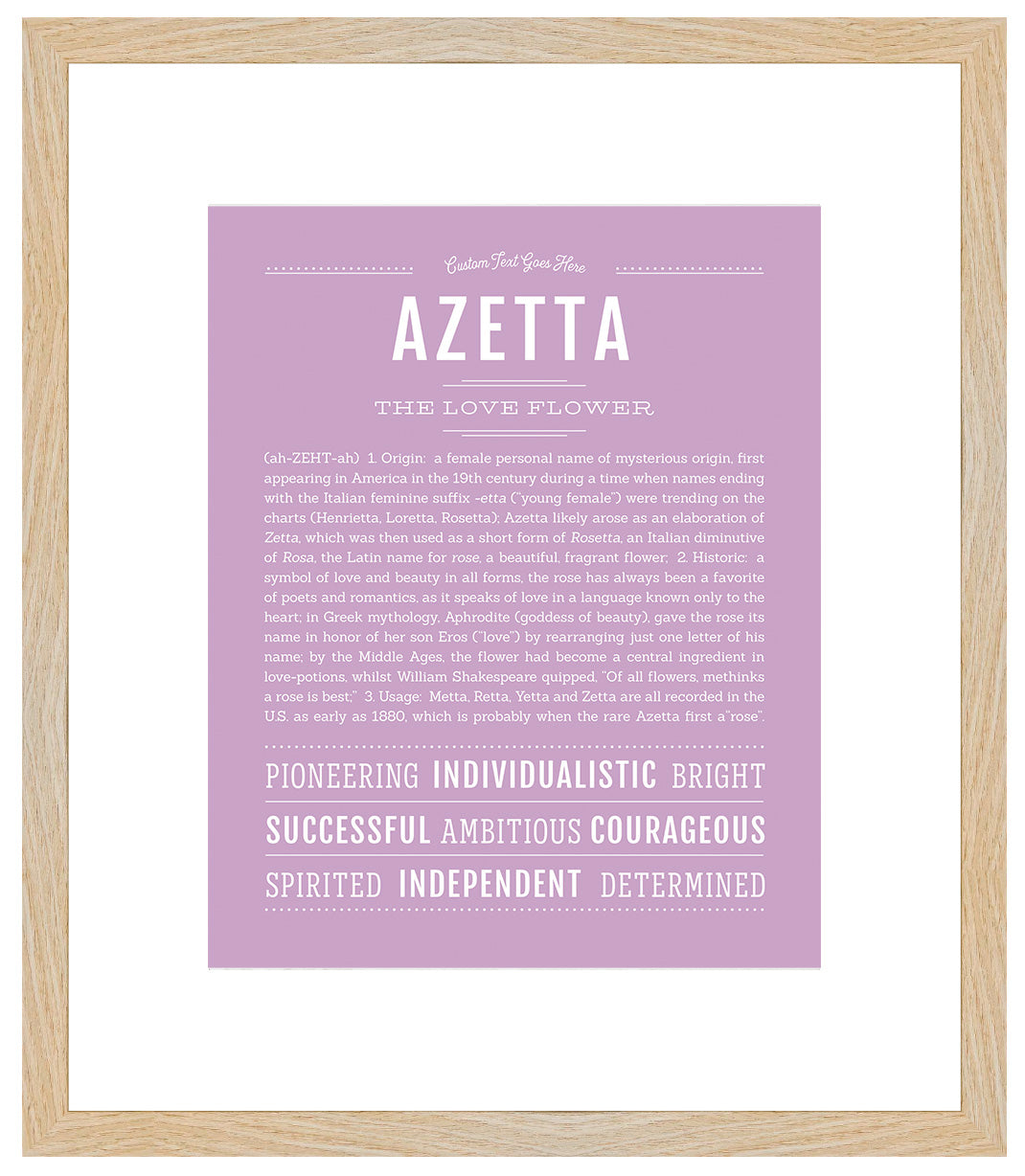 Azetta | Name Art Print