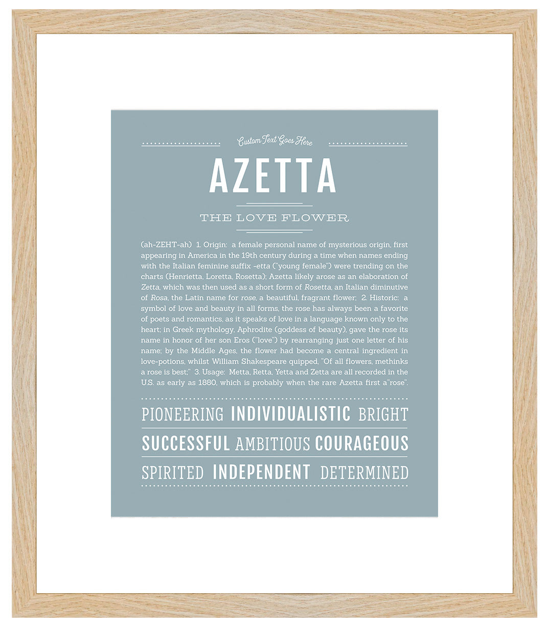 Azetta | Name Art Print