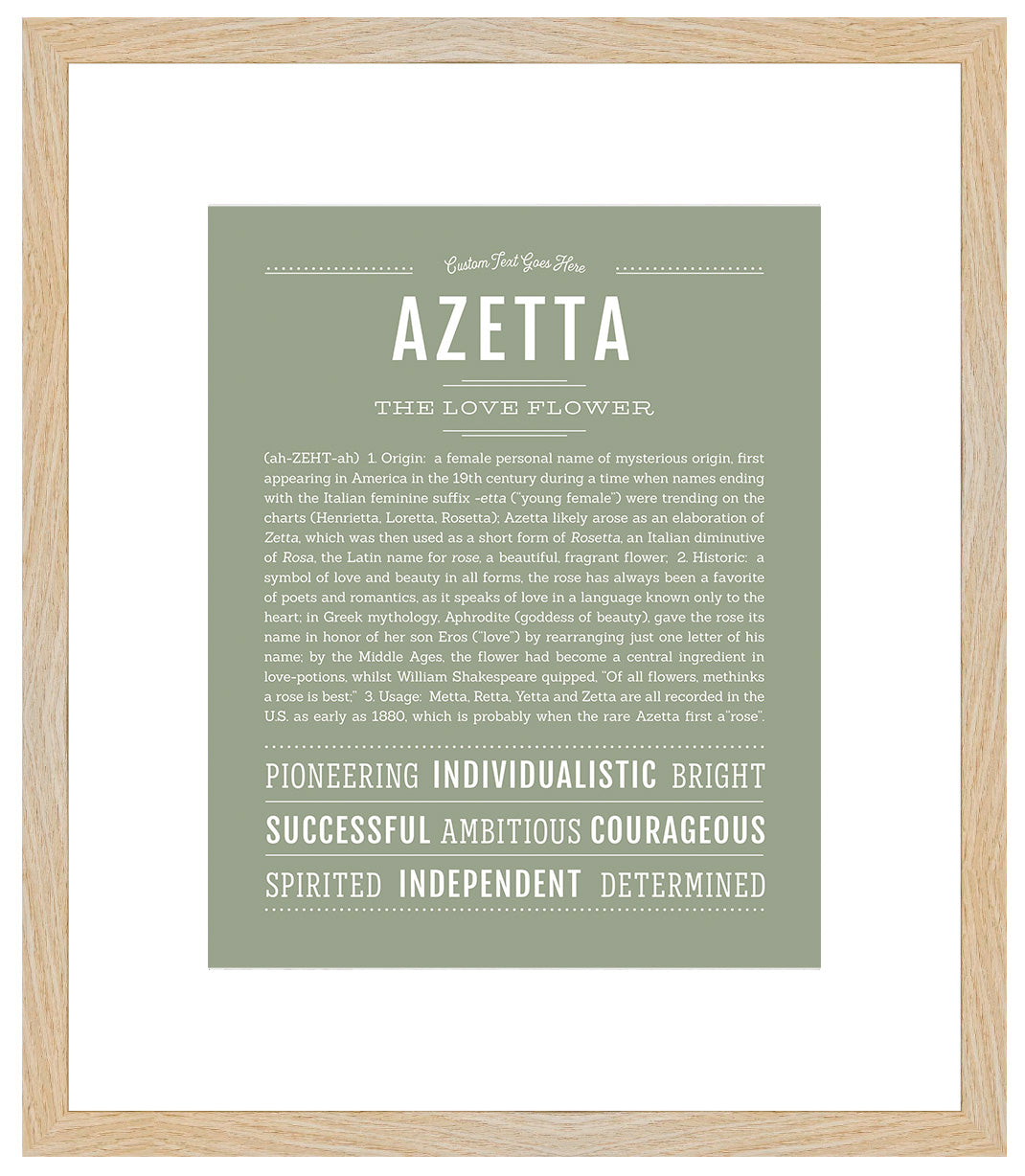 Azetta | Name Art Print