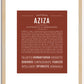 Aziza | Name Art Print