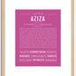 Aziza | Name Art Print