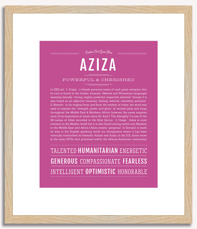 Aziza | Name Art Print