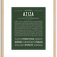 Aziza | Name Art Print