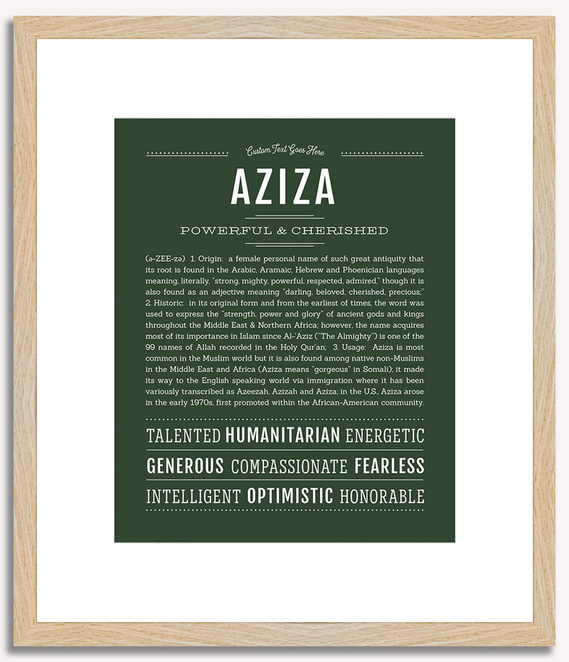 Aziza | Name Art Print