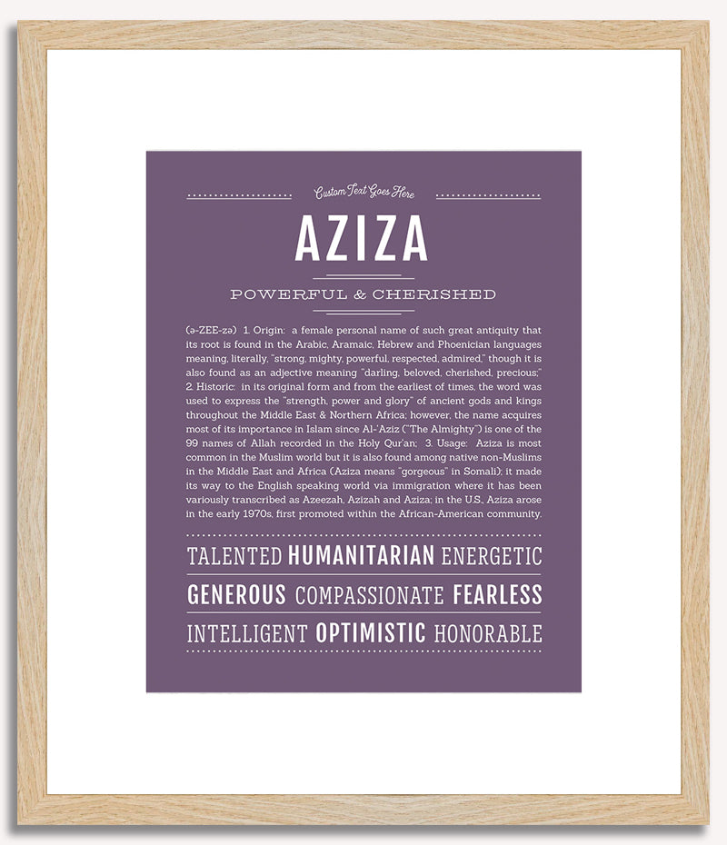 Aziza | Name Art Print