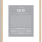 Aziza | Name Art Print