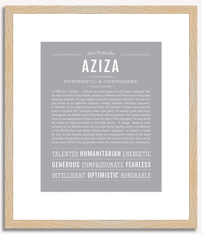 Aziza | Name Art Print