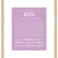 Aziza | Name Art Print