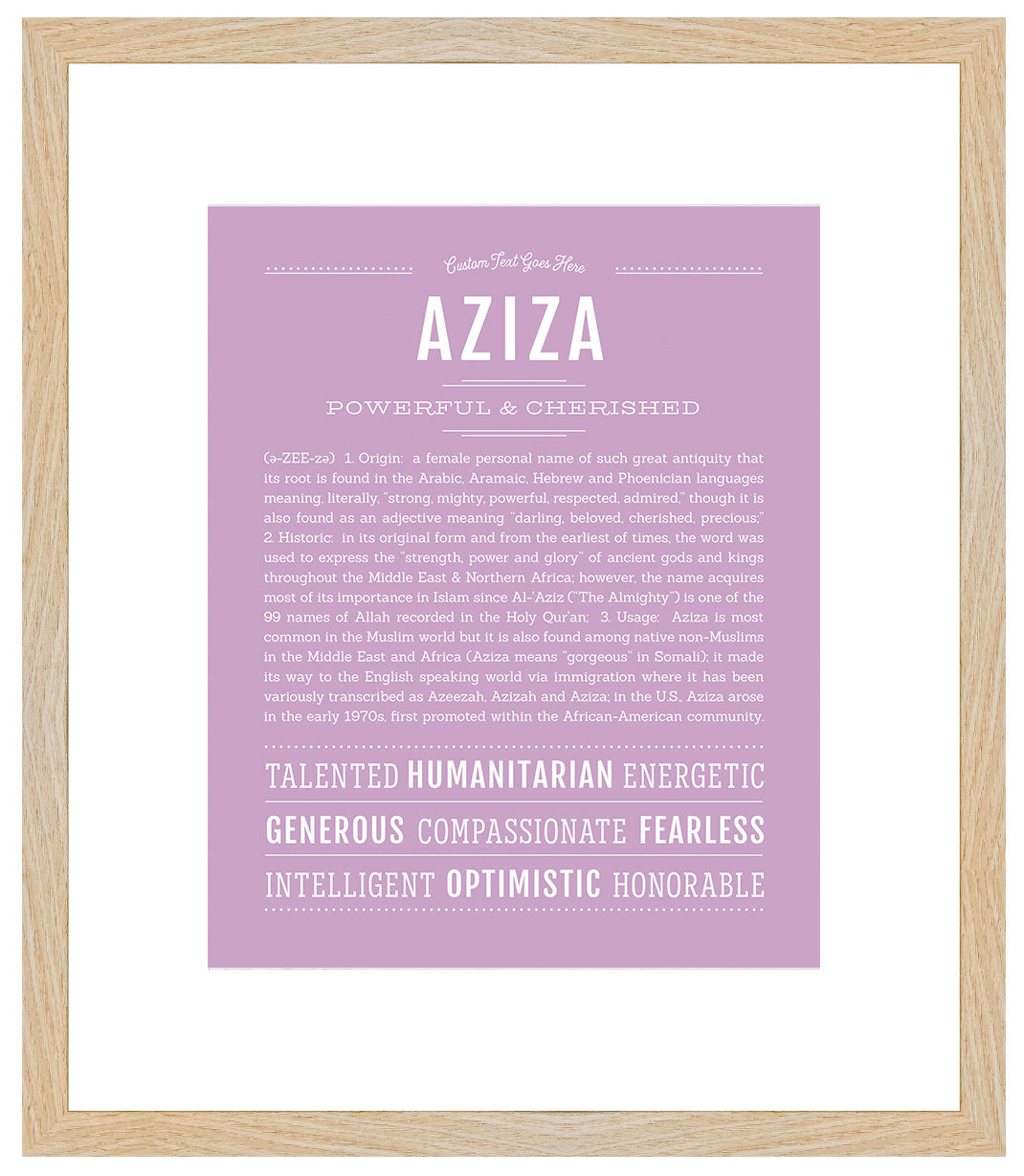 Aziza | Name Art Print