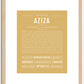 Aziza | Name Art Print