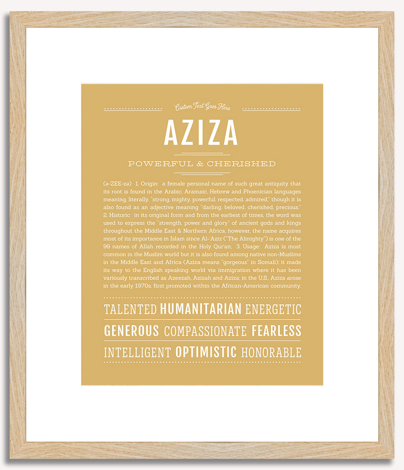 Aziza | Name Art Print