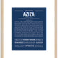 Aziza | Name Art Print