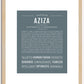 Aziza | Name Art Print