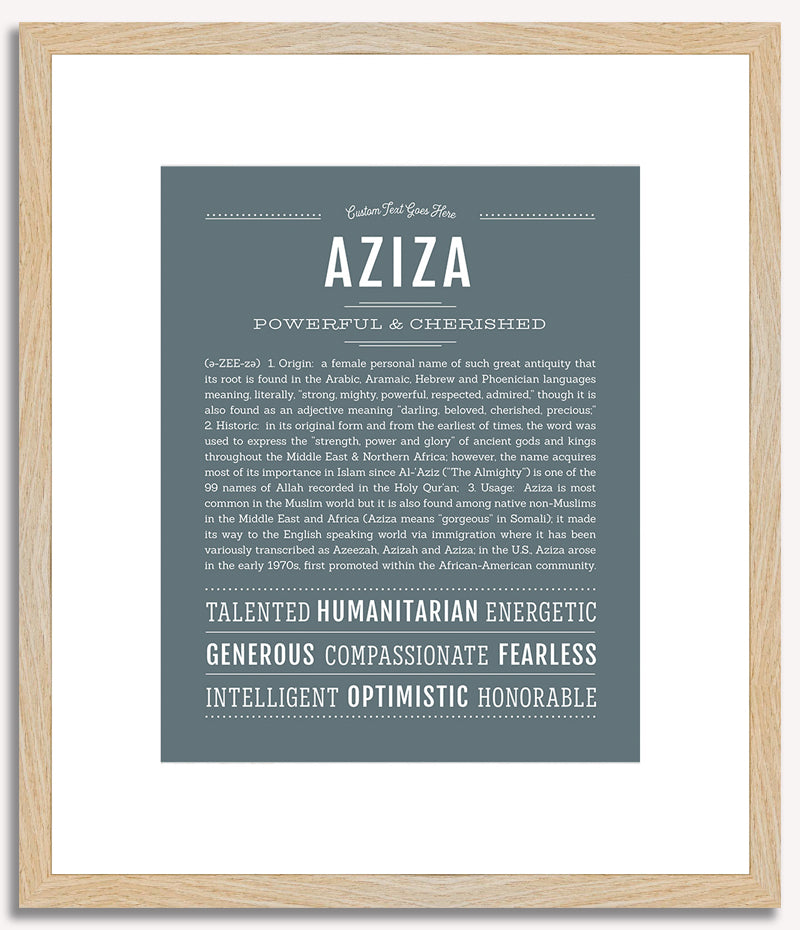 Aziza | Name Art Print