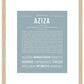 Aziza | Name Art Print