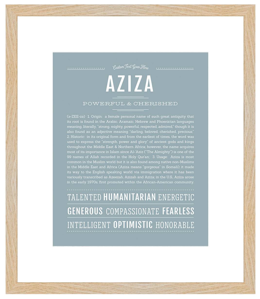 Aziza | Name Art Print