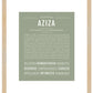 Aziza | Name Art Print