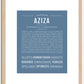 Aziza | Name Art Print