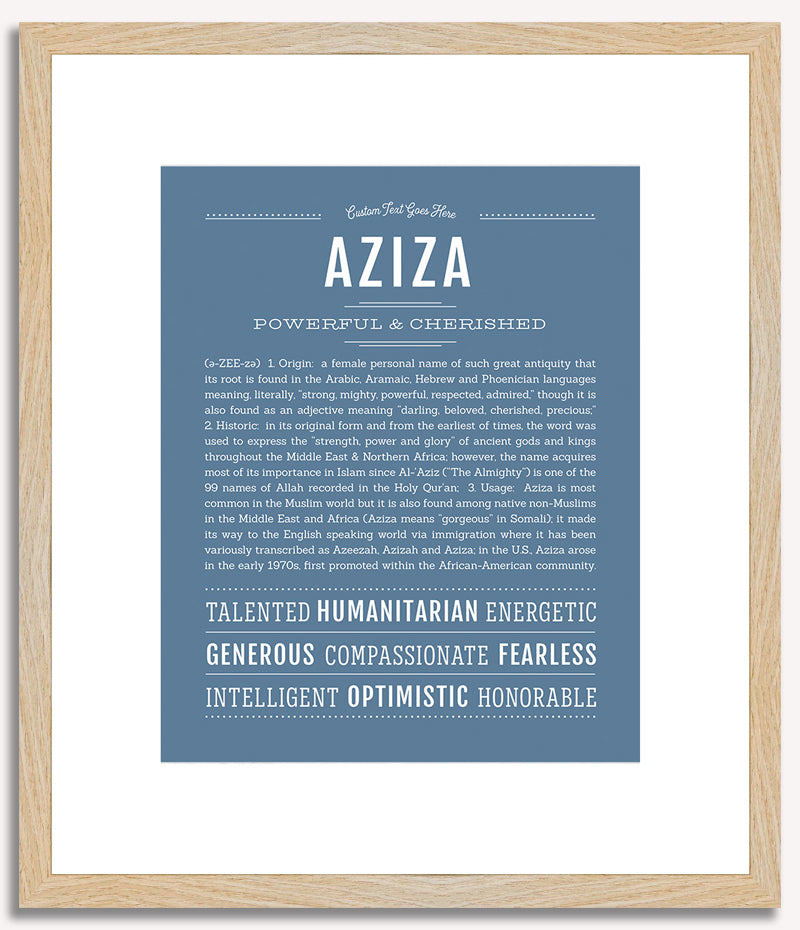 Aziza | Name Art Print