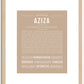 Aziza | Name Art Print