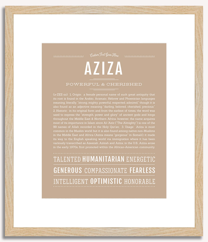 Aziza | Name Art Print