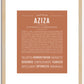 Aziza | Name Art Print