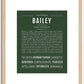 Bailey (female) | Name Art Print