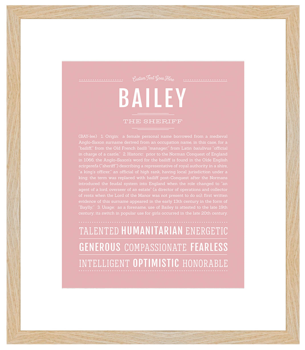 Bailey (female) | Name Art Print