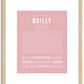 Bailey (male) | Name Art Print