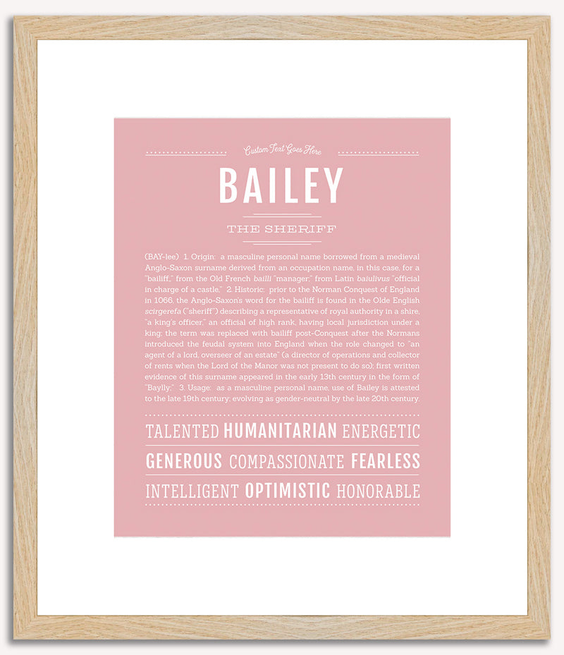 Bailey (male) | Name Art Print