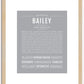 Bailey (male) | Name Art Print