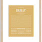 Bailey (male) | Name Art Print