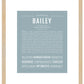 Bailey (female) | Name Art Print