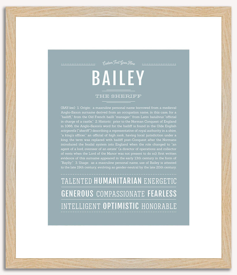 Bailey (male) | Name Art Print