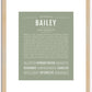 Bailey (male) | Name Art Print