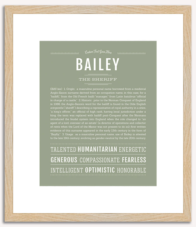 Bailey (male) | Name Art Print