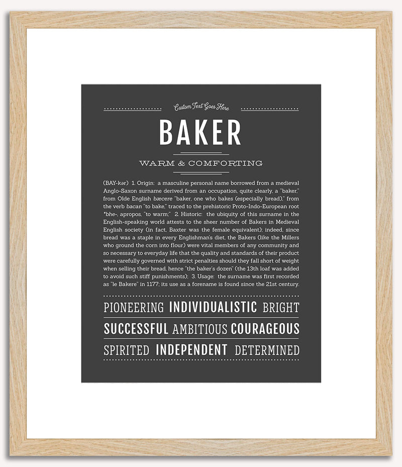 Baker (male) | Name Art Print