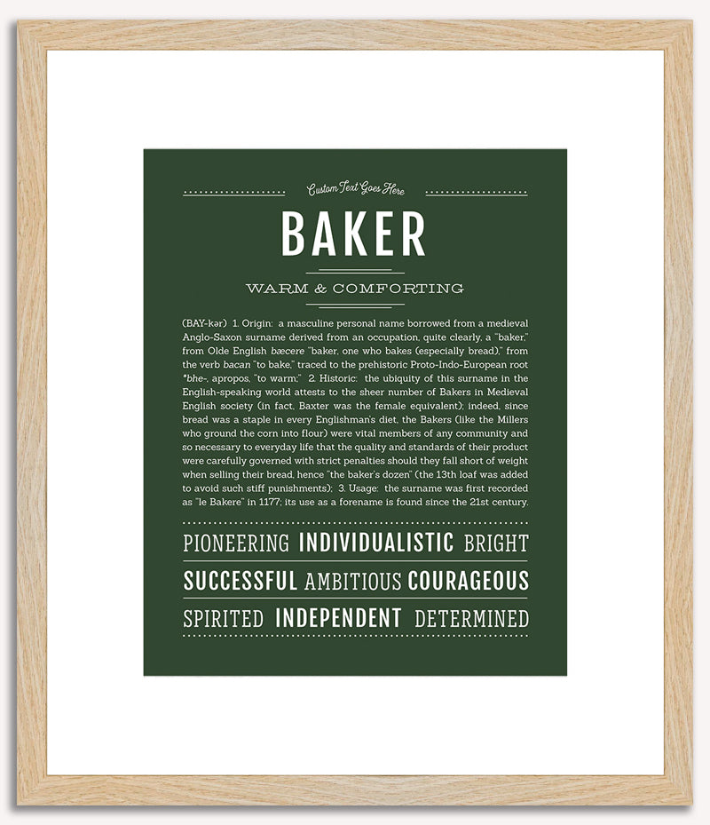 Baker (male) | Name Art Print