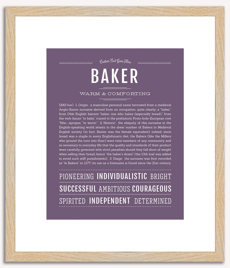 Baker (male) | Name Art Print